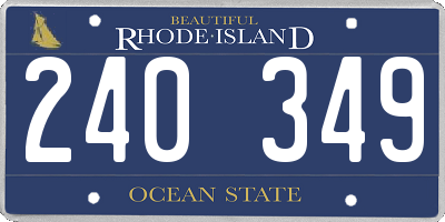 RI license plate 240349