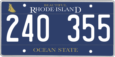 RI license plate 240355