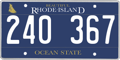 RI license plate 240367
