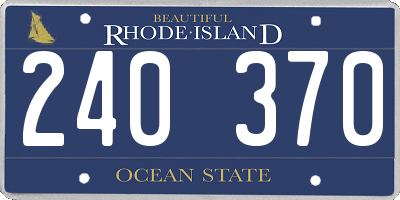 RI license plate 240370