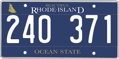 RI license plate 240371