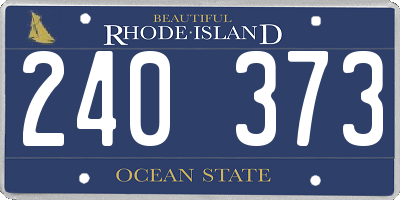 RI license plate 240373