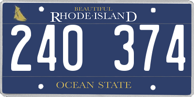 RI license plate 240374