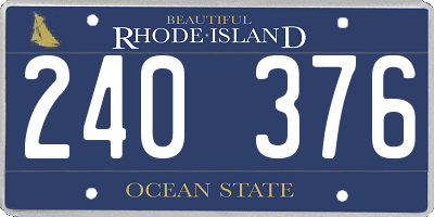 RI license plate 240376