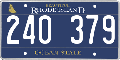 RI license plate 240379