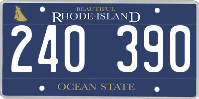 RI license plate 240390