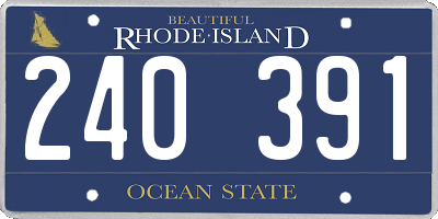 RI license plate 240391
