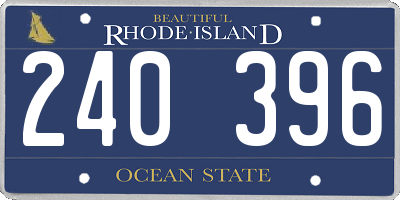 RI license plate 240396