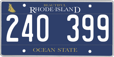 RI license plate 240399