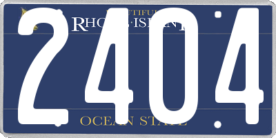 RI license plate 2404