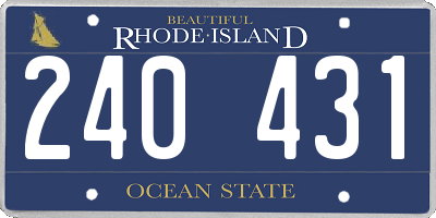 RI license plate 240431