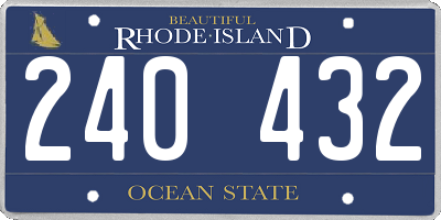 RI license plate 240432