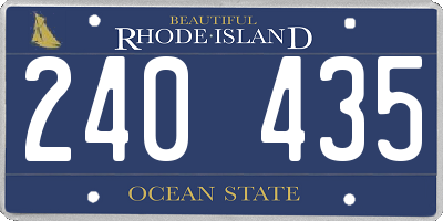 RI license plate 240435