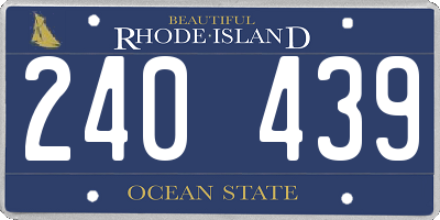 RI license plate 240439