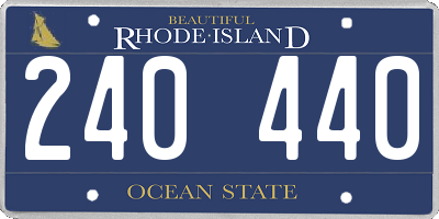 RI license plate 240440