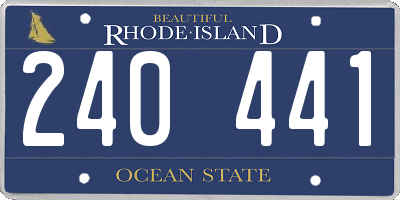 RI license plate 240441