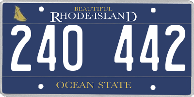 RI license plate 240442
