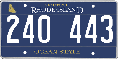 RI license plate 240443