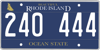 RI license plate 240444