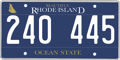 RI license plate 240445