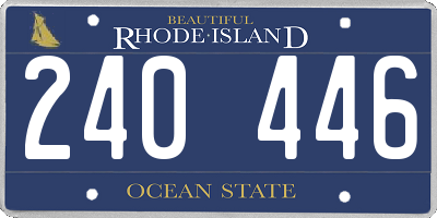 RI license plate 240446