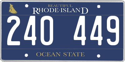 RI license plate 240449