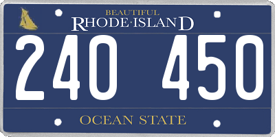 RI license plate 240450