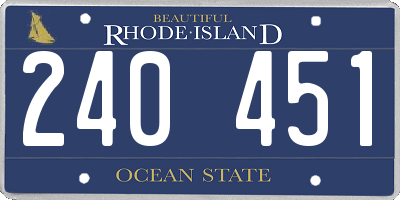 RI license plate 240451