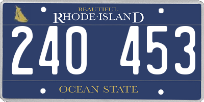 RI license plate 240453