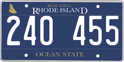 RI license plate 240455