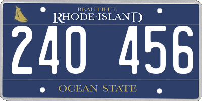 RI license plate 240456