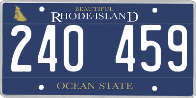 RI license plate 240459