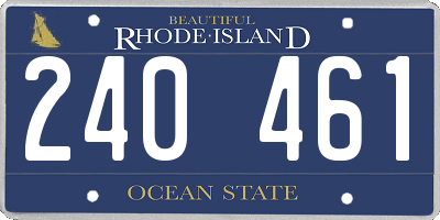 RI license plate 240461