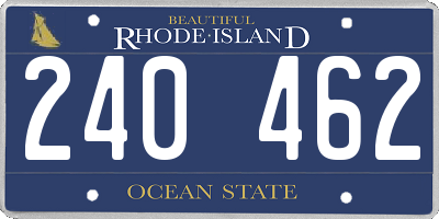 RI license plate 240462