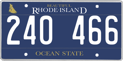 RI license plate 240466