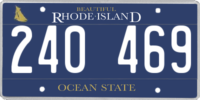 RI license plate 240469