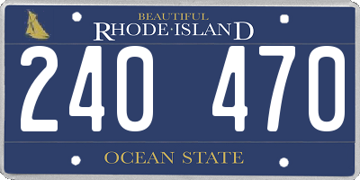 RI license plate 240470