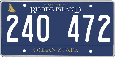 RI license plate 240472