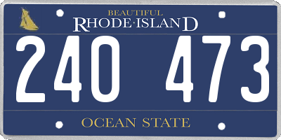 RI license plate 240473