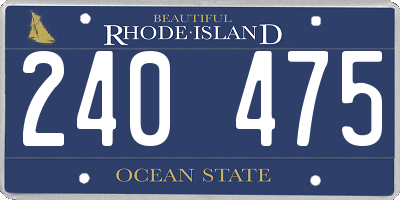 RI license plate 240475