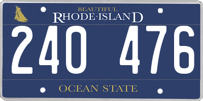 RI license plate 240476