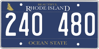RI license plate 240480