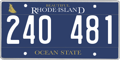 RI license plate 240481