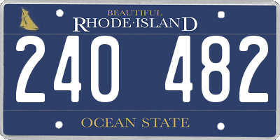 RI license plate 240482
