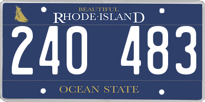 RI license plate 240483