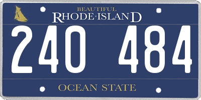 RI license plate 240484