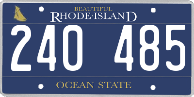 RI license plate 240485