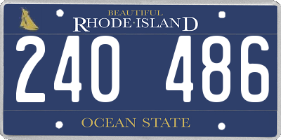 RI license plate 240486
