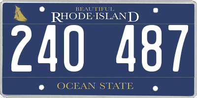 RI license plate 240487