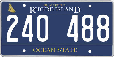 RI license plate 240488